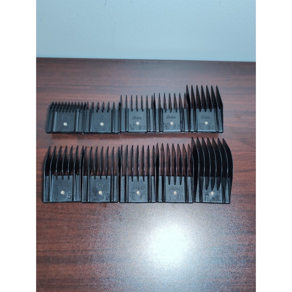 Oster Universal Clipper Guide Comb Guard Set Of 10 - Sizes 0 1 2 3 4 5 6 7 8 10